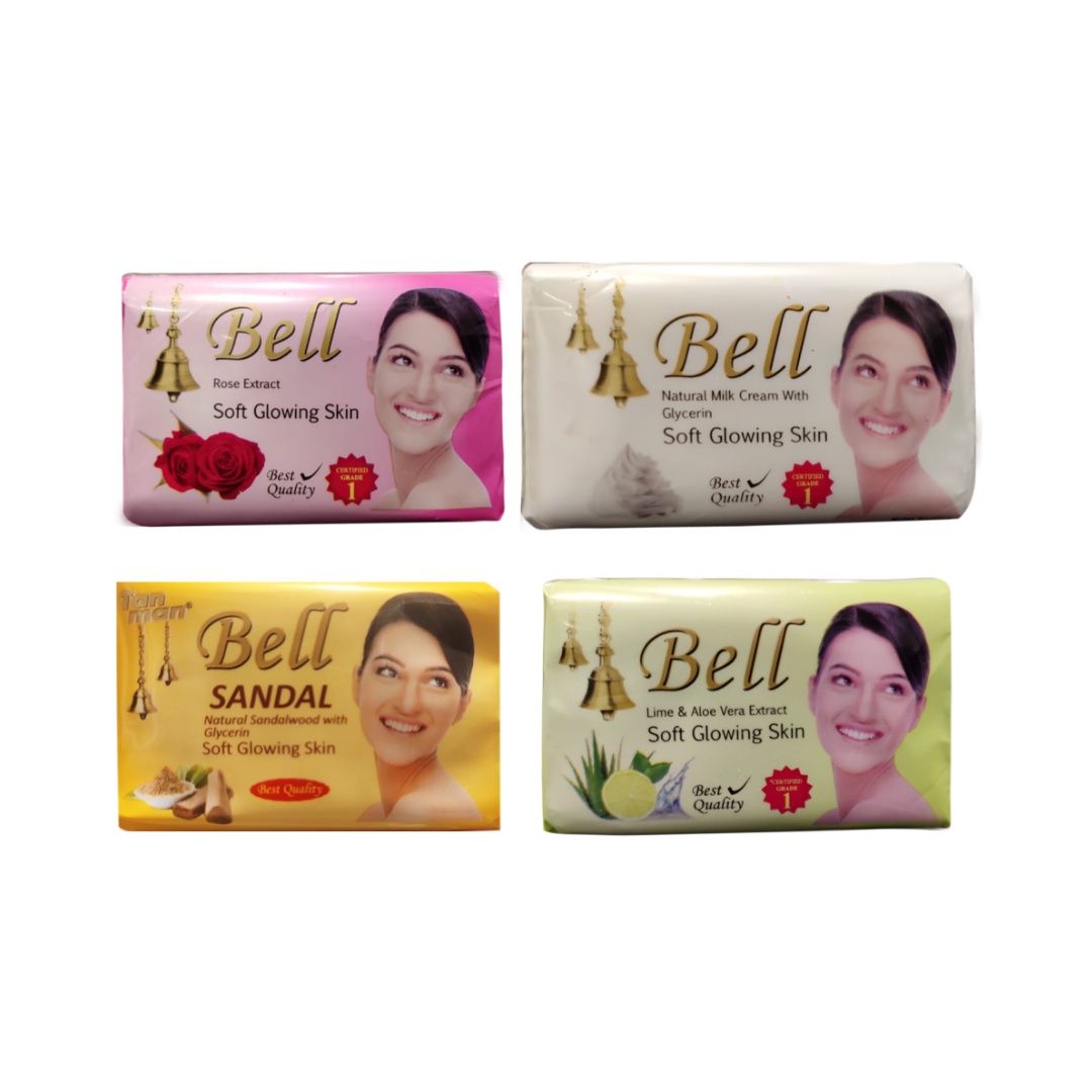 Bell Beauty Soap 45g Pack of 10 with Natural Cream, Lime, Aloe Vera and Rose Extract for Soft & Fresh Skin