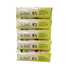 Bell Beauty Soap (100g × 5) - (4+1) Natural Cream,
Lime - Aloe Vera, Rose