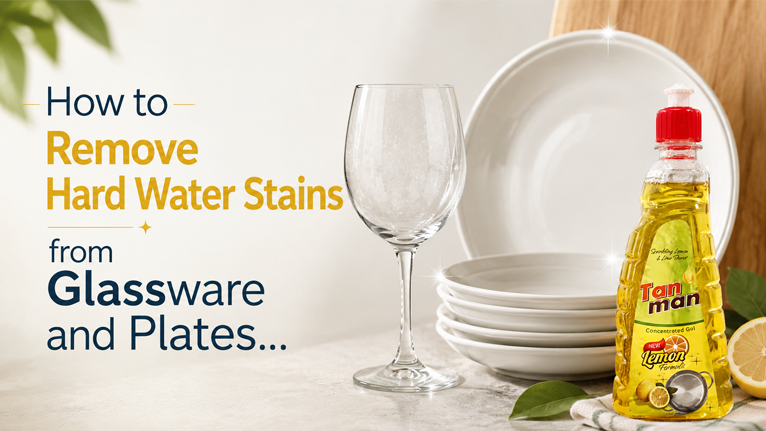 Remove Hard Water Stains from Glassware and Plates