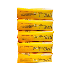 Bell Beauty Soap (100g × 5) - (4+1) Natural Cream, 
 Lime - Aloe Vera, Rose