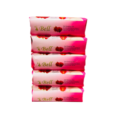 Bell Beauty Soap (100g × 5) - (4+1) Natural Cream, 
 Lime - Aloe Vera, Rose